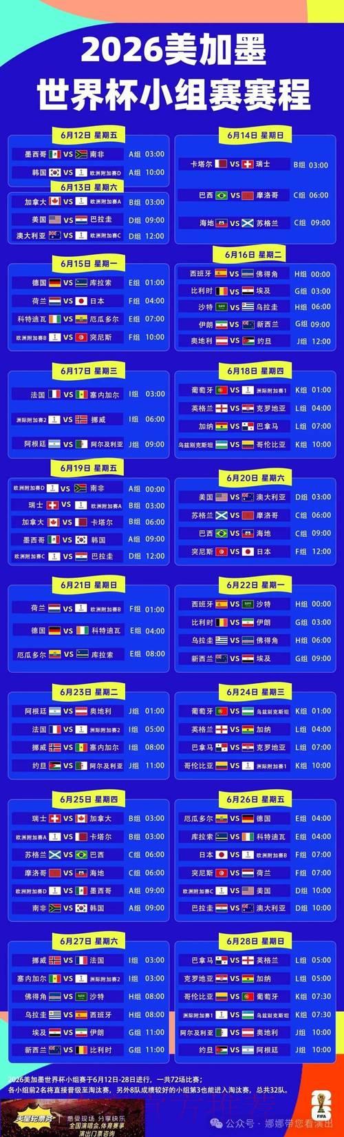 2026年世界杯赛程全景预测：深度解析与前瞻展望